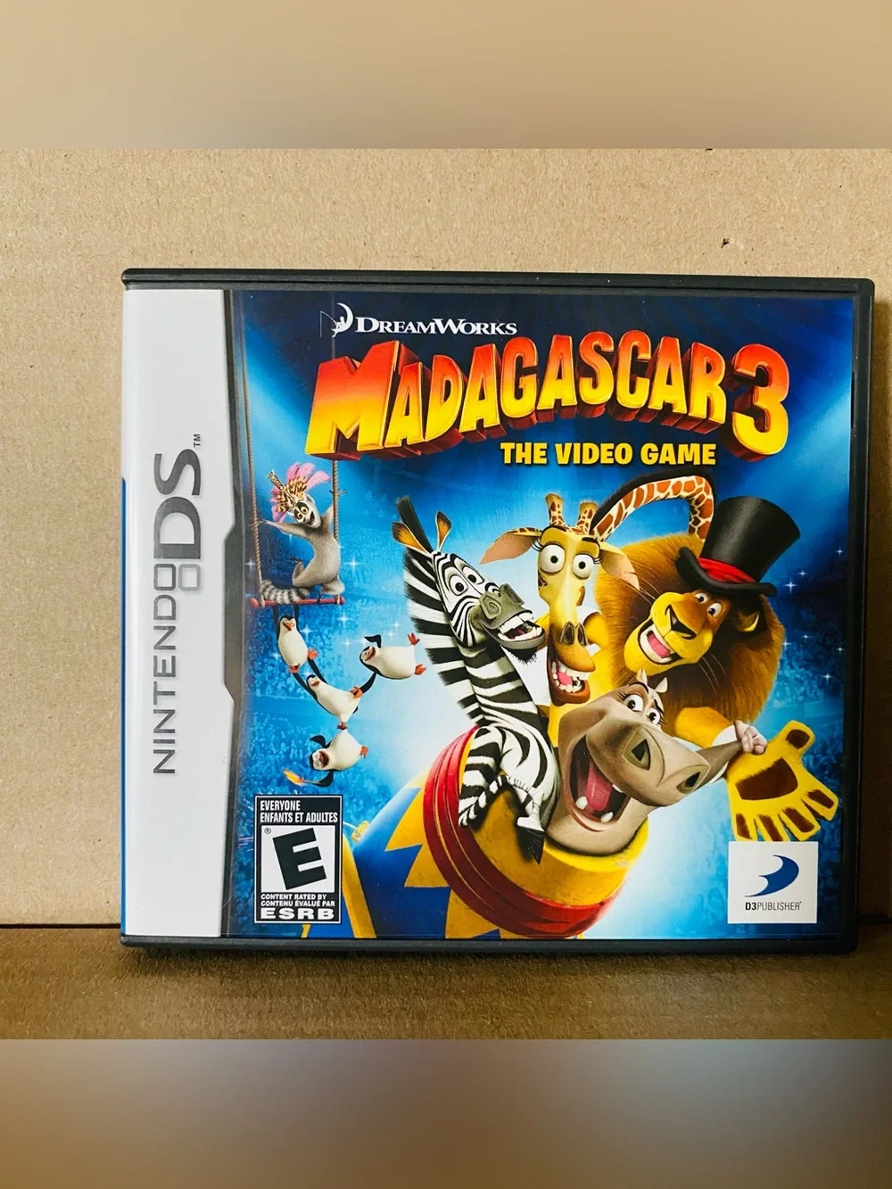 Nintendo DS Madagascar 3 Game -EUC includes box, game, pamphlet